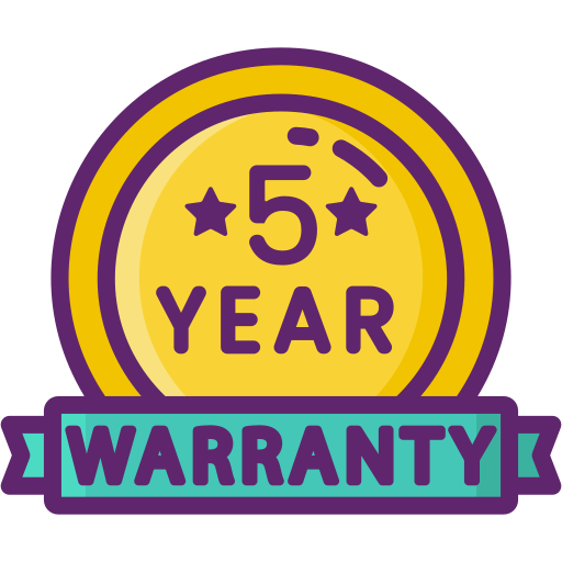 5 year warranty