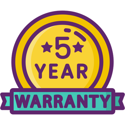 5 year warranty
