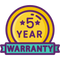 5 year warranty